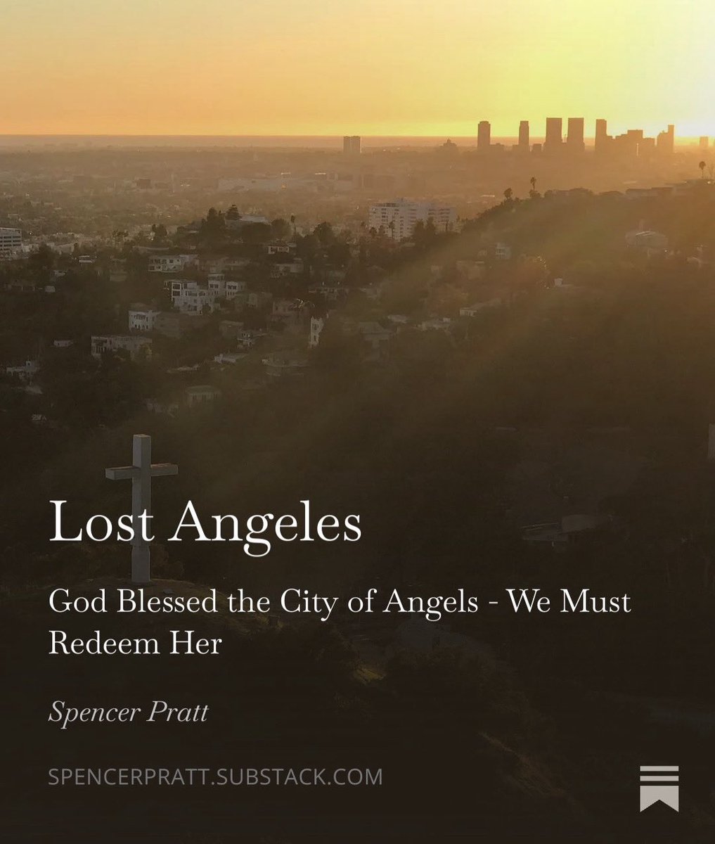 Jesus would not turn his back on the City of Angels, nor should we. God blessed our city and we owe it to our children to redeem her. Happy Easter, Los Angeles.  <a href="/Substack/">Substack</a> 
open.substack.com/pub/spencerpra…