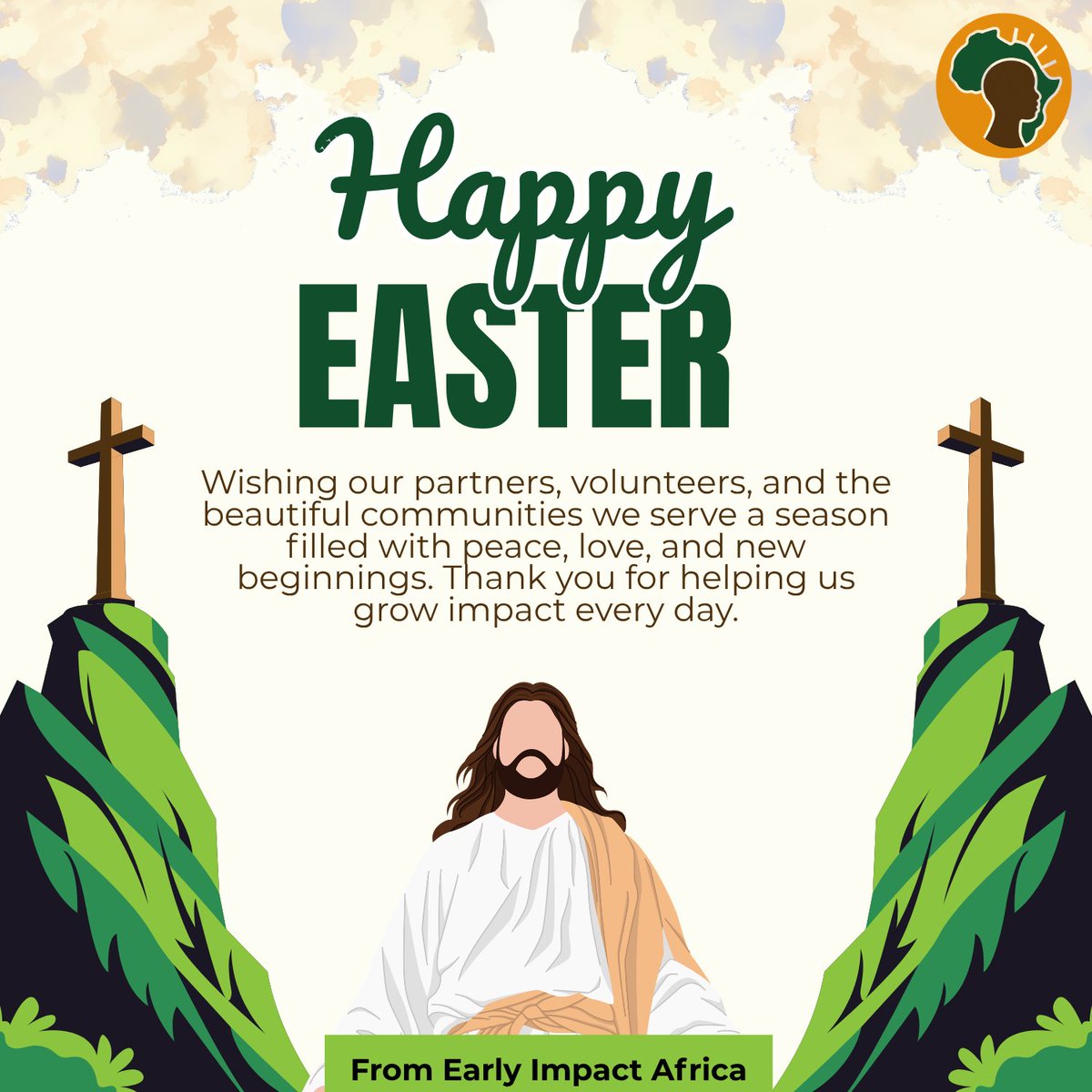 EarlyImpactAF's tweet photo. Happy Easter from all of us at Early Impact Africa ✨🧡
#EarlyImpactAfrica #HappyEaster #EasterHope #CommunityLove #AfricaRising https://t.co/Cejb8f8cyB