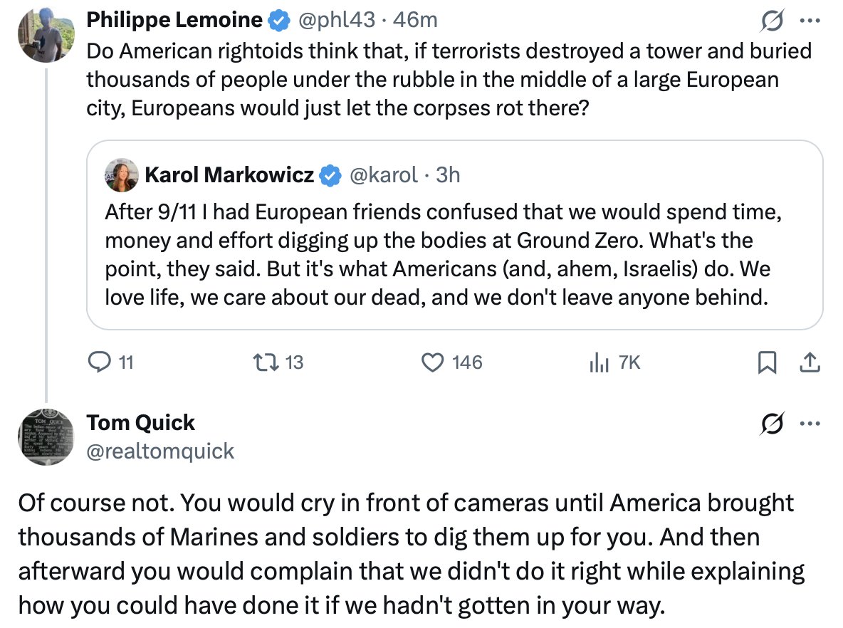 Trump just screwed them by starting a stupid war that will destroy the administration politically and prevent it from achieving anything they care about domestically, but instead of blaming him, American rightoids have decided to blame Europeans. It's a fascinating phenomenon.