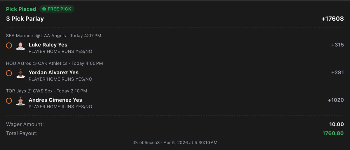 PrevailPicks's tweet image. Happy Easter 🐣🥶 Lets See Some Homers Today 🔥💪🏾 #MLB #Homers #Courtside #sportsbettingpicks #sportsgambling #havefun #eastersunday #prevailpicks #fyp #trending
