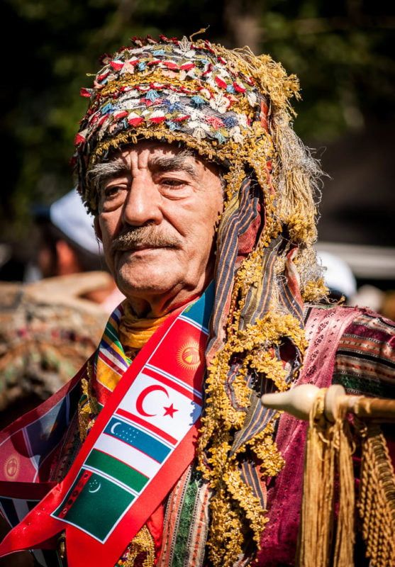 A nomadic man in traditional attire from Turkey.