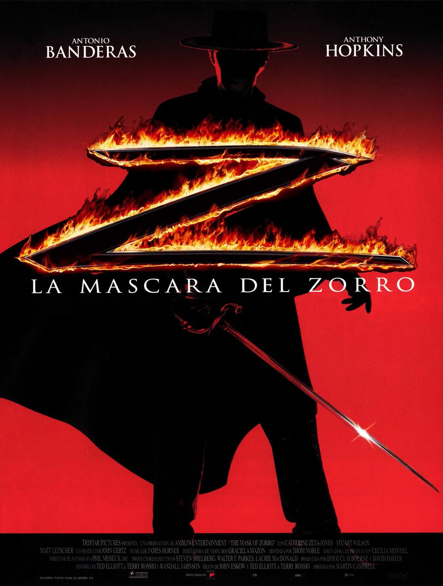 brucebatman007's tweet photo. “La Máscara del Zorro” una gran película de aventuras con una maravillosa interpretación de @antoniobanderas no me imagino a otro actor interpretando al personaje 😄❤️. https://t.co/1fmVltQH2s