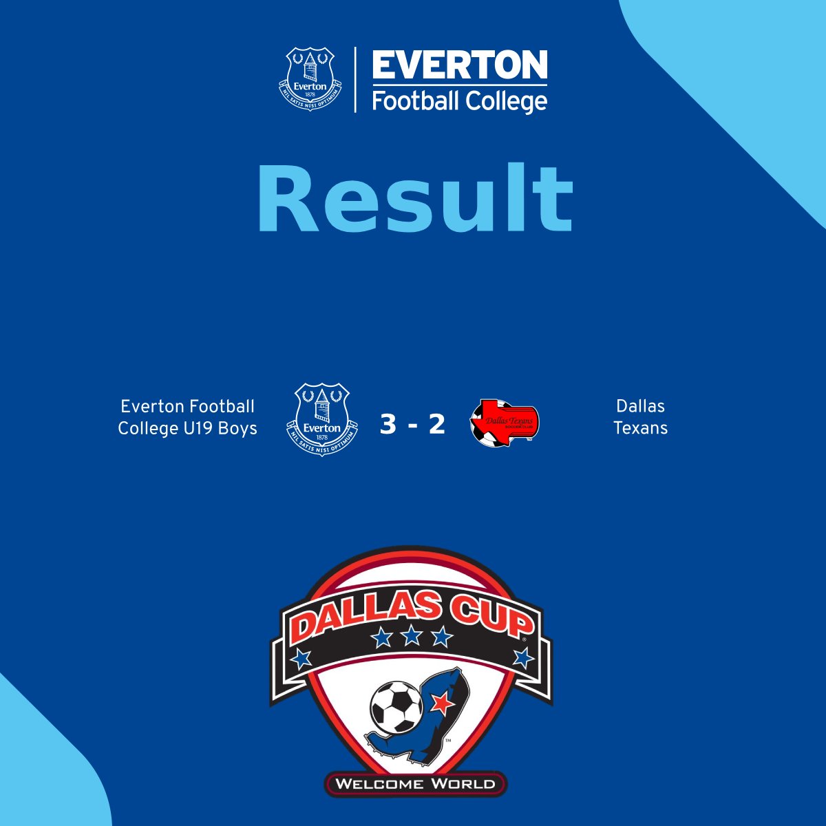 EvertonCollege's tweet image. 🔵| U19 Boys have got an extra bit of luggage to bring home with them a big gold trophy!! 🏆

#EFC #NSNO #dallascup2026