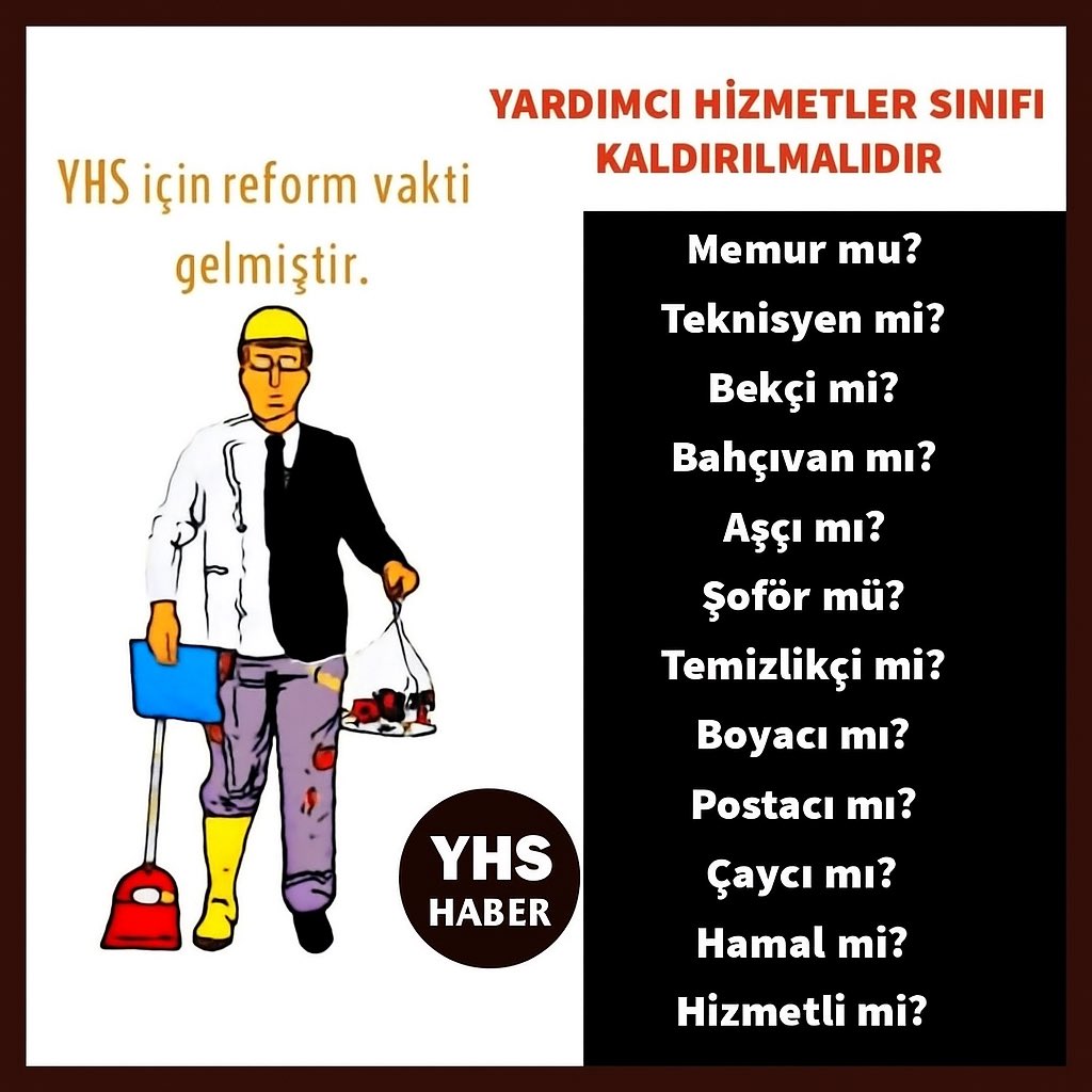 #YardımcıHizmetlerSınıfı
✅ Şehit Ailesi Ve Gazi'den
✅ Engelli'den
✅ KPSS'den 90 Alan'dan
✅ Ailesi Devlet Olmuş 2828'liden
   
                  "HİZMETLİ OLMAZ"
📌 Eğitim Durumlarına Göre Genel İdare Hizmet Sınıfına Geçmek İstiyoruz.
<a href="/RTErdogan/">Recep Tayyip Erdoğan</a>
@ErbakanFatih
<a href="/dbdevletbahceli/">Devlet Bahçeli</a>