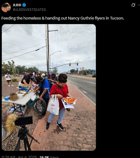 NickHolcomb's tweet photo. JLR investigates just taking advantage of another photo opp... He did nothing but show up and film this... yet his sheep followers will continue to support this felon and his for profit operation "looking for nancy"... https://t.co/nqvYY0WdyJ