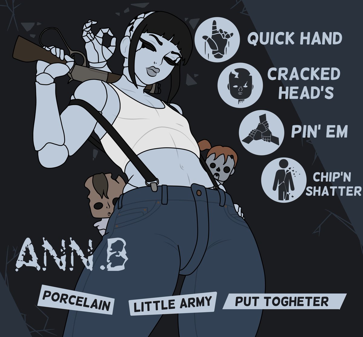 My Deadlock OC i made Ann.B, one Doll Army