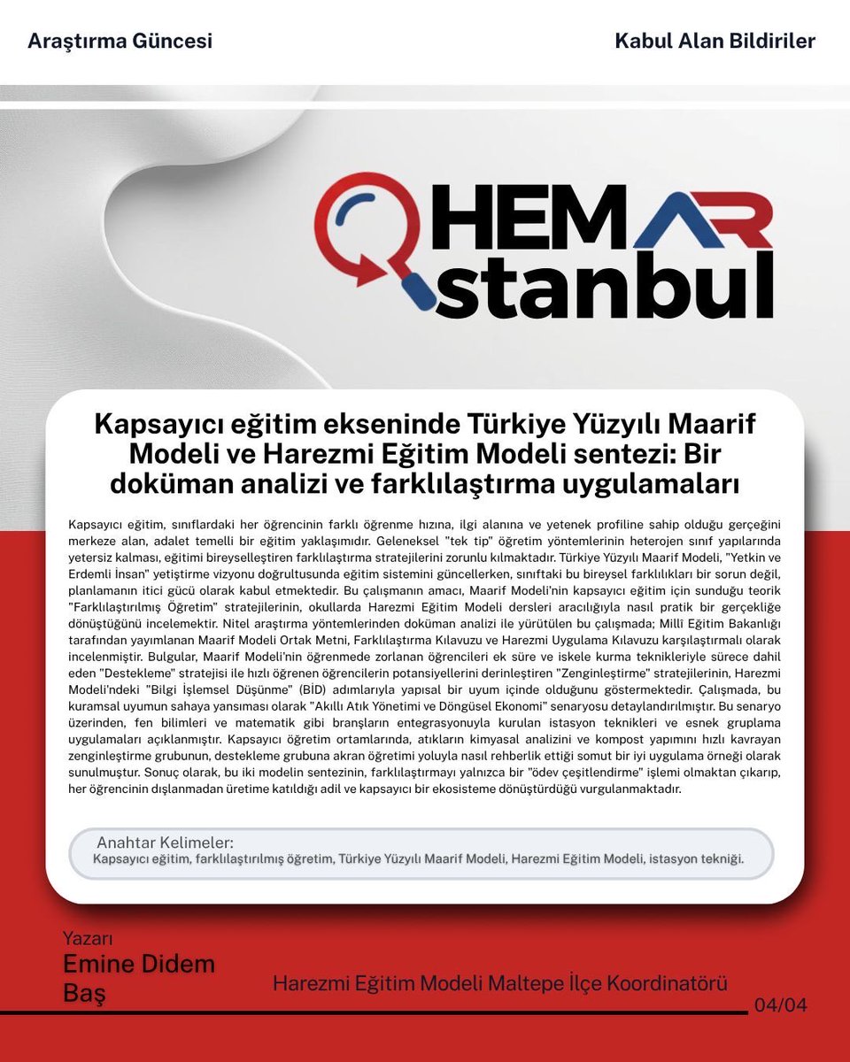 Harezmi Eğitim Modeli-İstanbul tweet media