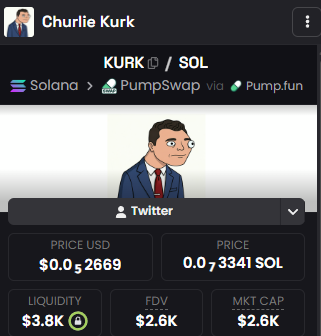 MystikBuilds's tweet photo. The most memeable political figure of all time is Charlie Kirk

So explain to me why we are in a redacted political figure meta and $KURK is 3k with dex paid? Send it higher.

98SM1xNW88AB94sy7kYxTPG7MTPALfe1YwM94Qvgpump https://t.co/5wt4C46IMd