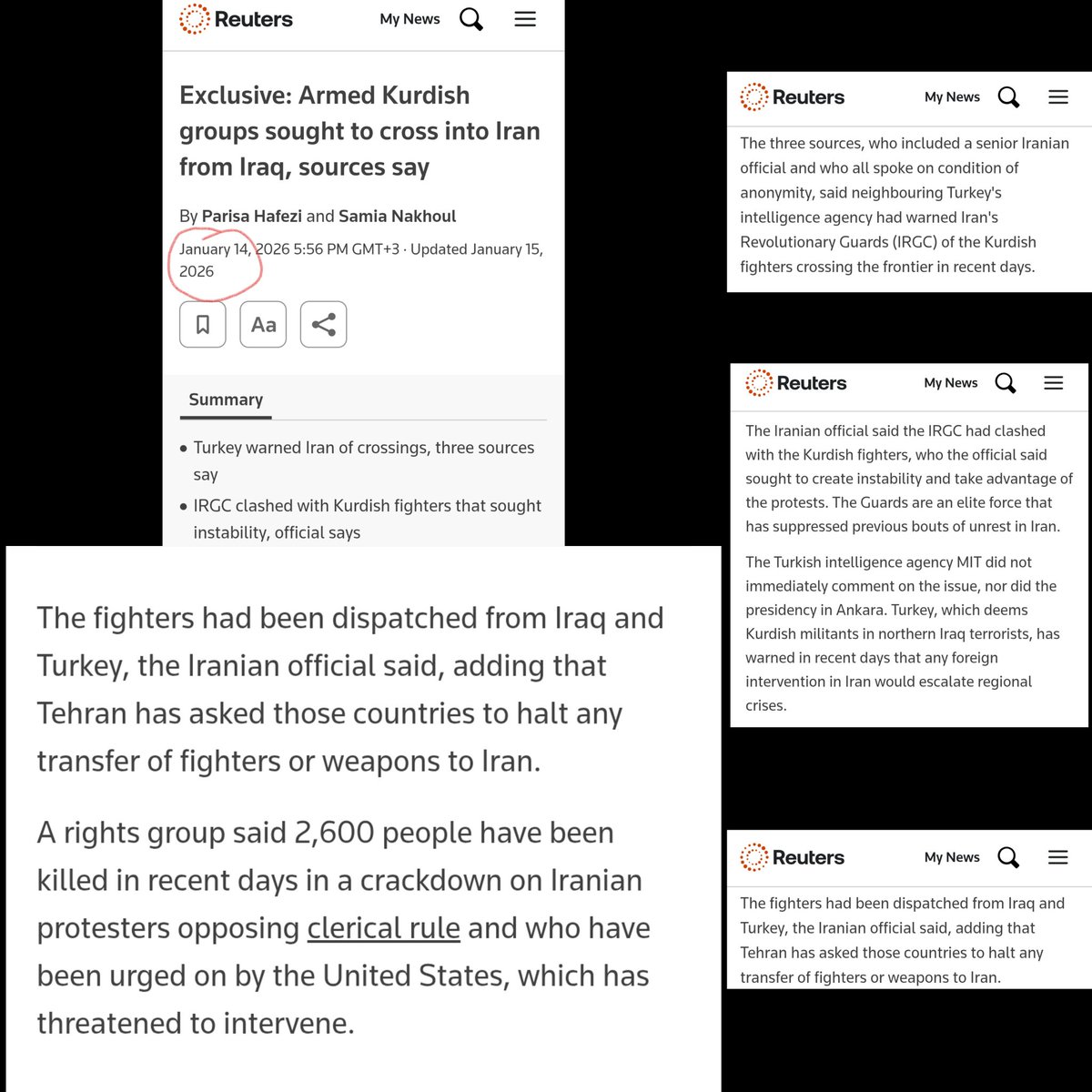 The weapons that Trump claims were sent during the Iranian protests in ...