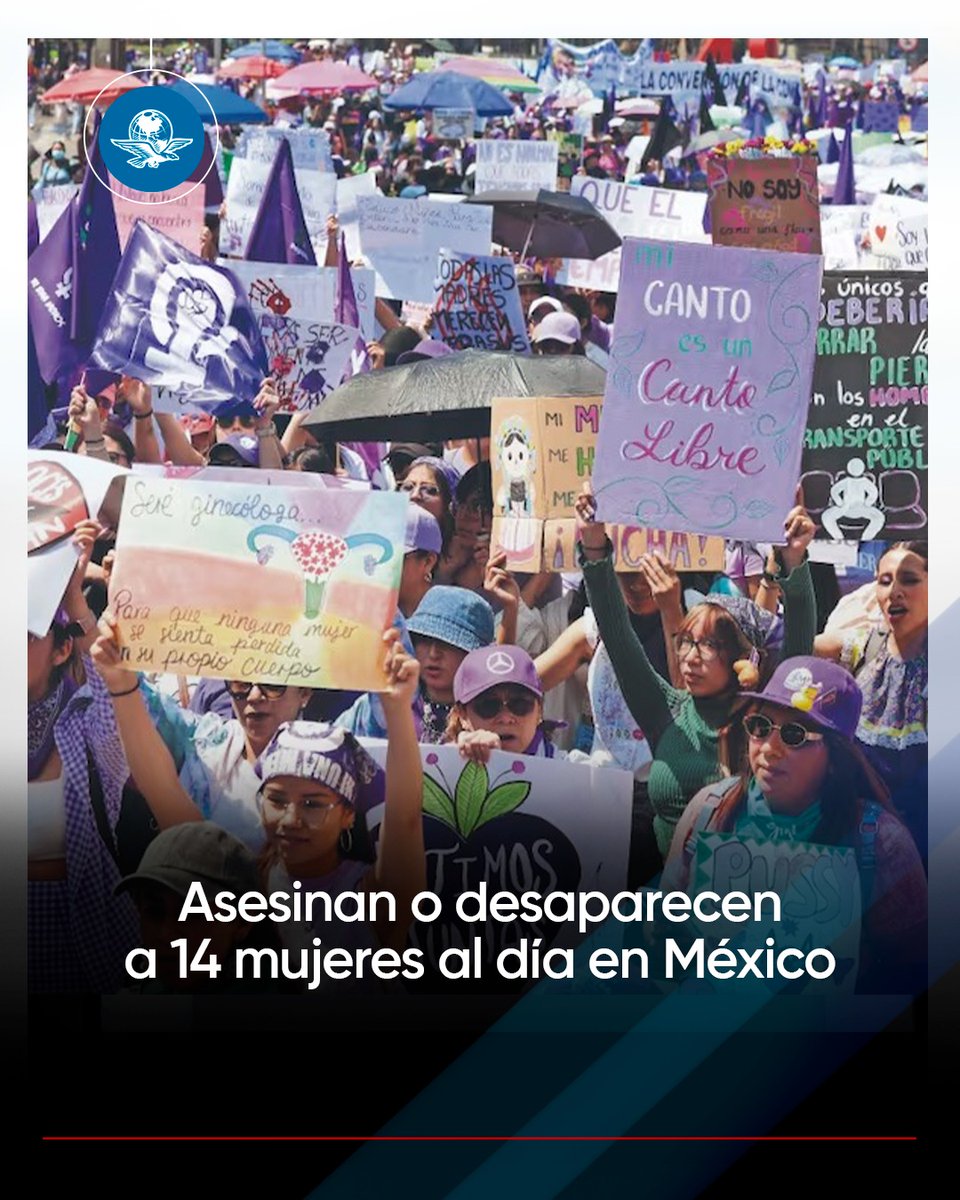 El_Universal_Mx's tweet photo. 🔴 En los últimos 10 años, más de 34 mil mujeres han sido víctimas de feminicidio y homicidio doloso en México, mientras que casi 19 mil han desaparecido

👇 Cinco de los estados con mayor incidencia en desapariciones de mujeres y feminicidios son: Estado de México, Ciudad de México, Nuevo León, Jalisco y Veracruz

https://t.co/EzJAnmO2Wc