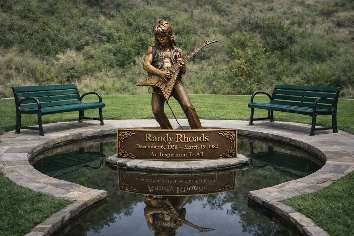 MusicBeat5's tweet photo. An online petition has been launched by the Randy Rhoads Memorial Project to have the city of Burbank, CA erect a statue honoring the late legendary guitarist. Fans can find out more about the project and sign the petition here; https://t.co/7GOGmcfEiD https://t.co/I5BHvEF2n7