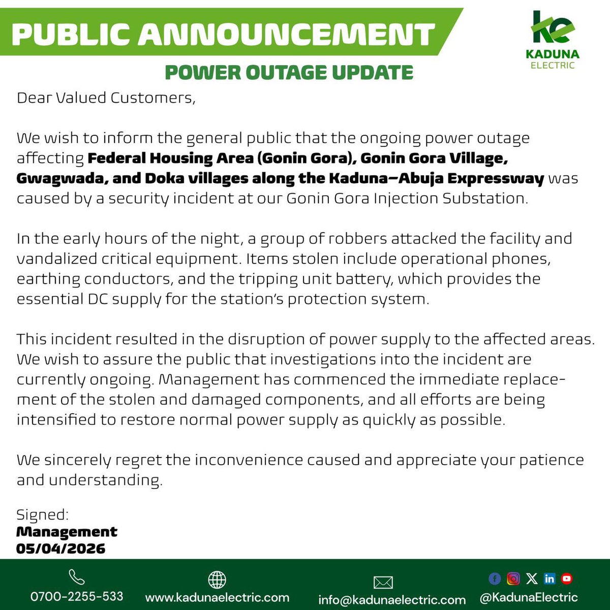 Kaduna Electric tweet media