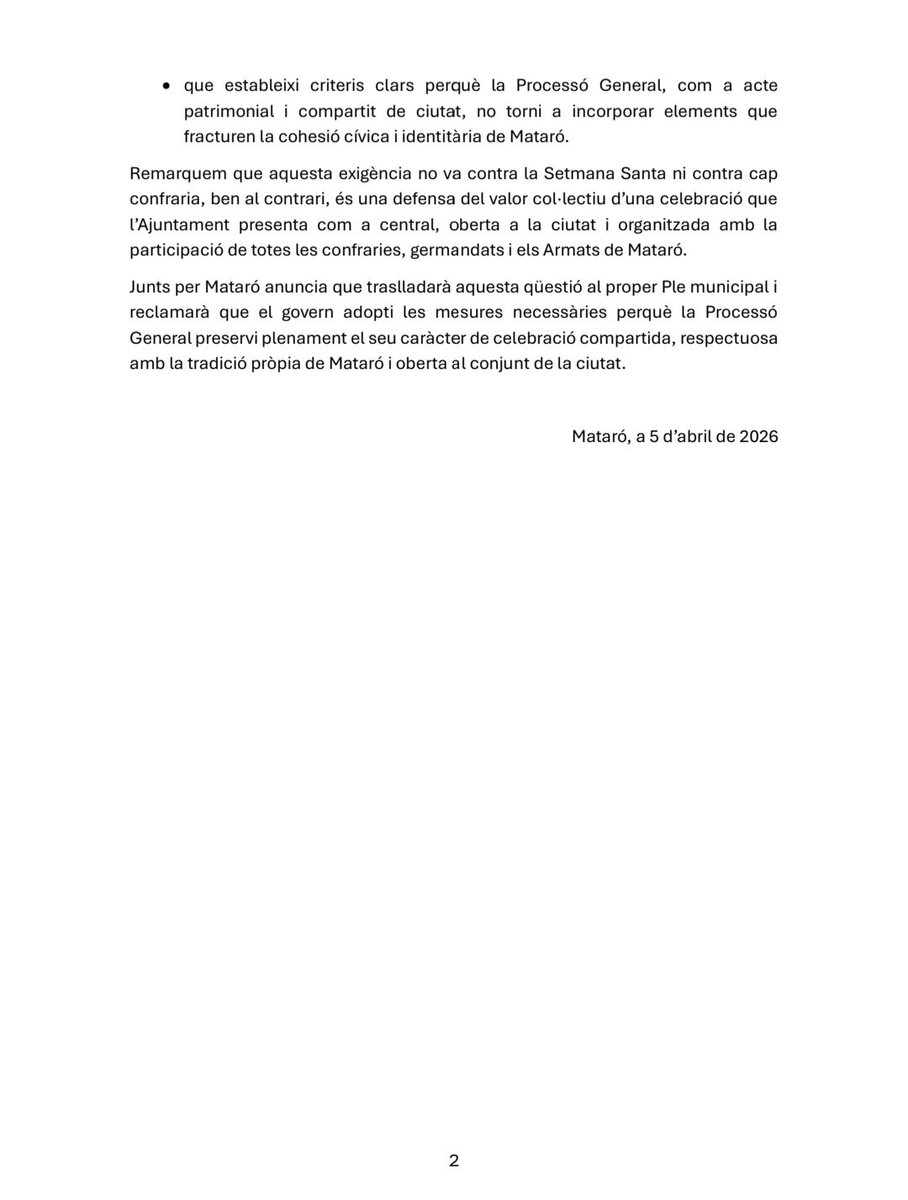 Junts per Mataró tweet media