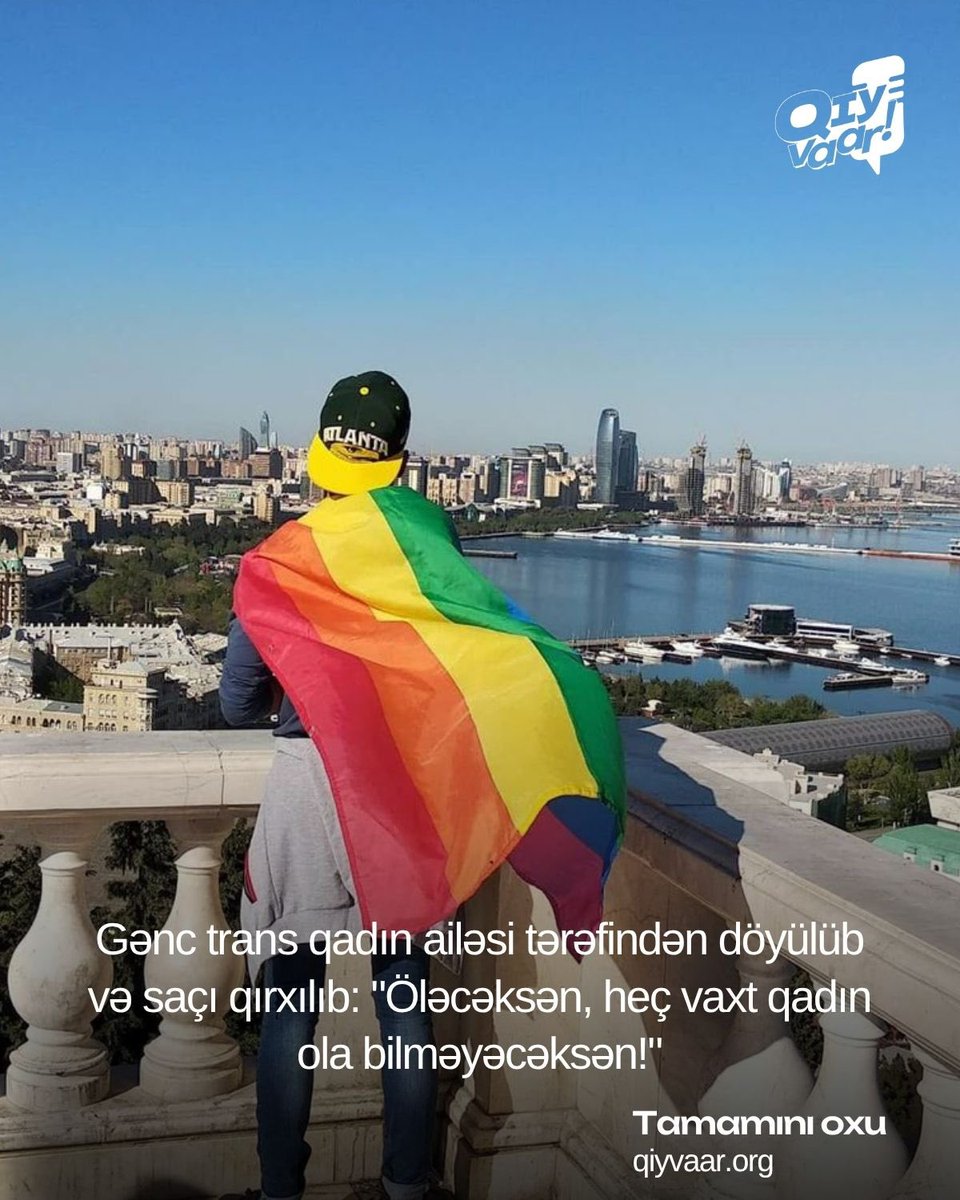 Rayonların birində yaşayan gənc trans qadın ailəsi tərəfindən zorakılıq gördüyü üçün gizlicə evdən qaçmalı olub.

Qıy Vaar!-a danışan Aygün (ad şərtidir) ona qarşı təzyiqlərin kolleci bitirib rayona geri döndükdən sonra başladığını deyir.

Ətraflı oxu: qiyvaar.org/trans-qadin-ai…