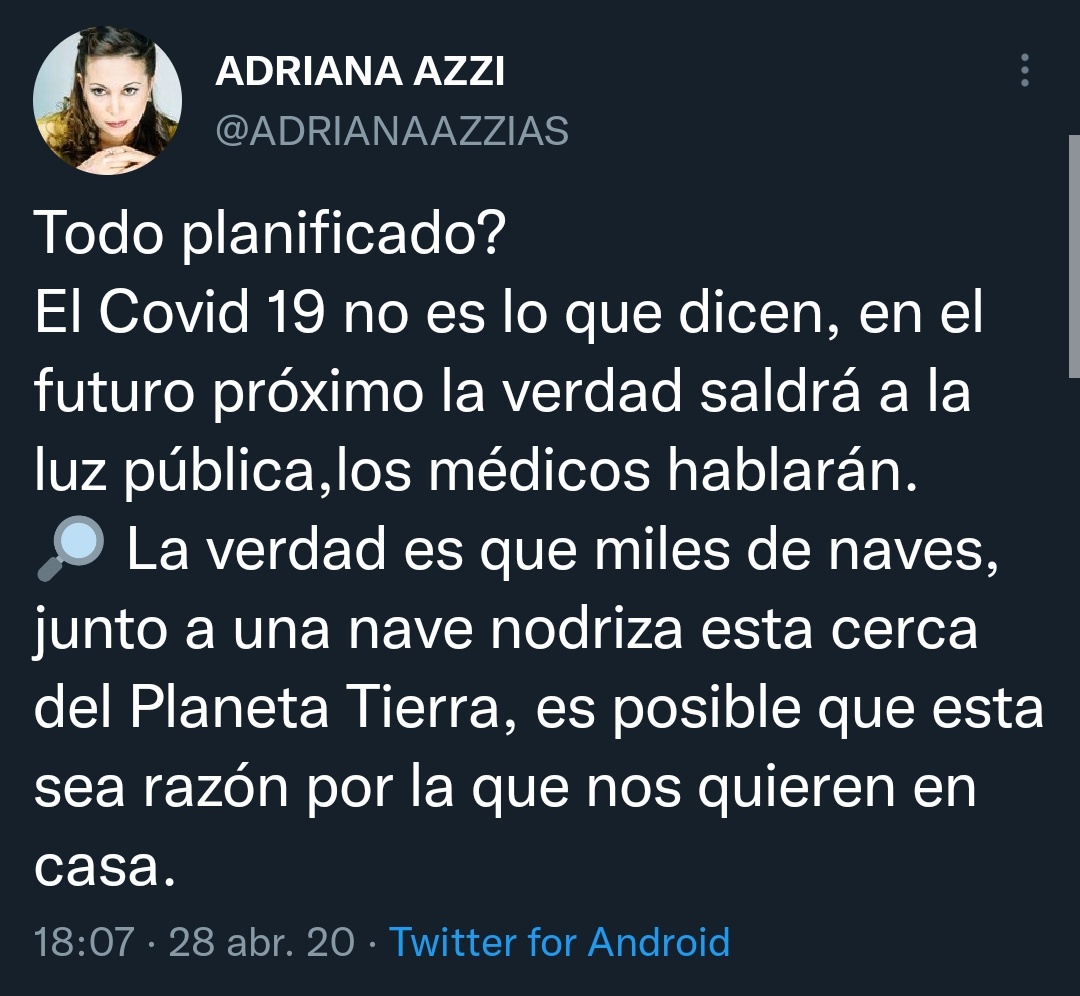 Negacionistas Out of Context tweet media