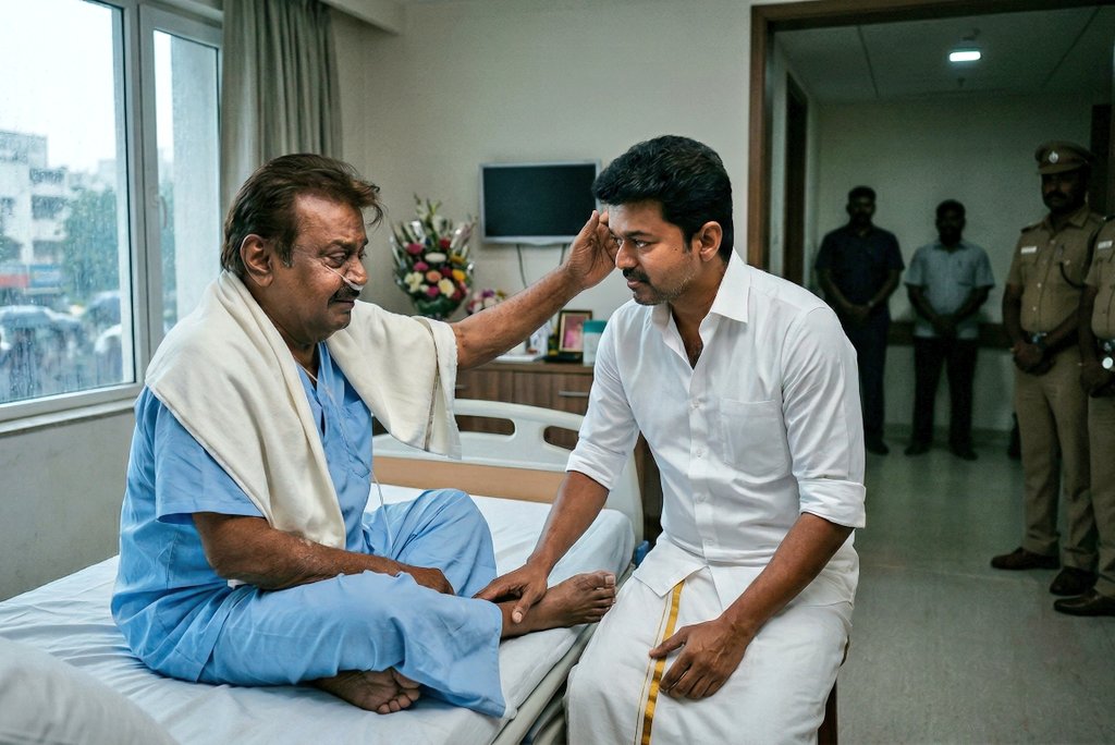 azees_anshad's tweet photo. Legends don’t fade… they inspire generations ✨
CM Vijay visiting Captain Vijayakanth is pure emotion and respect.
#Vijay #Vijayakanth #TamilCinema https://t.co/0XsGT59tqg