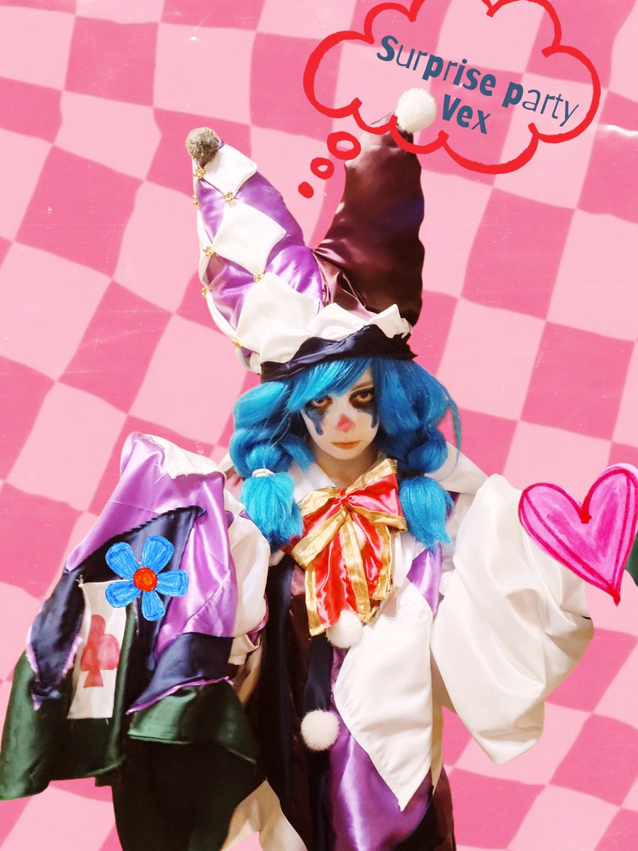 Kotobuss's tweet photo. Surprise Party Vex cosplay 🤡 🎉

#vex #Leagueoflegends #leagueoflegendscosplay #cosplay https://t.co/T1itO1lmgT