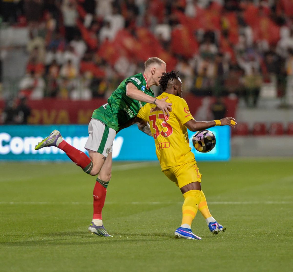 SPA_Spor's tweet photo. الشوط الأول من مواجهة الاتفاق والقادسية في الجولة الـ27 من الدوري السعودي للمحترفين.
#واس https://t.co/oiOlAbORjx