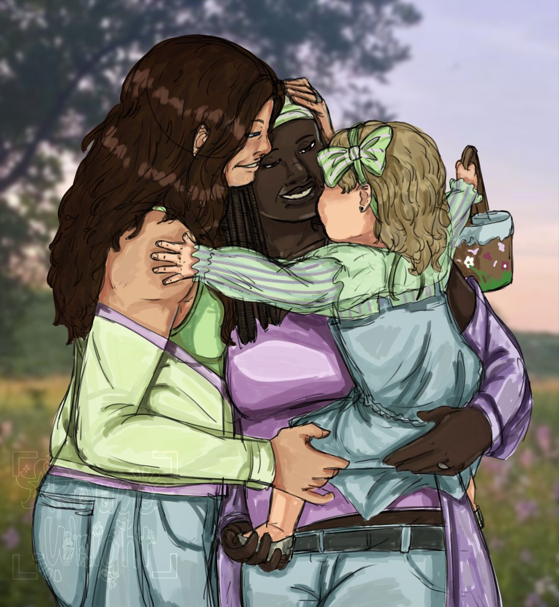 RougeWrightRWN's tweet image. Happy Easter from Lorichonne and their baby Judy🥹 Judith is so cute omfgg😭

#thewalkingdead