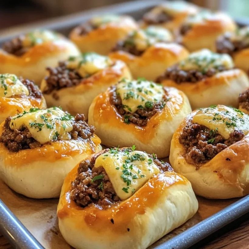 ann_ann886's tweet image. Garlic Parmesan Cheeseburger Bombs
