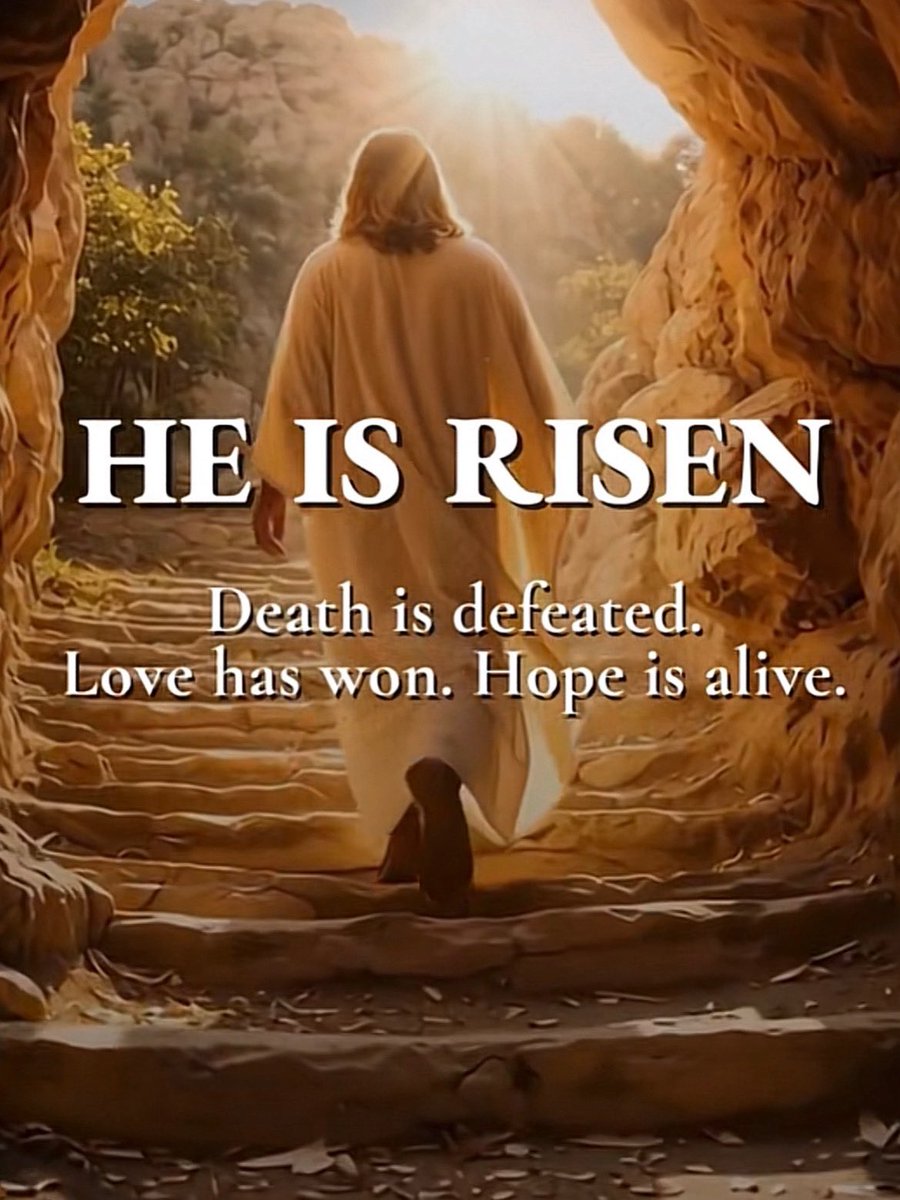 Jizzymack5's tweet photo. Happy Easter! Jesus is risen, bringing hope and joy to all who believe. May His love fill your day. 🙏 https://t.co/FHbrfhHZ2g