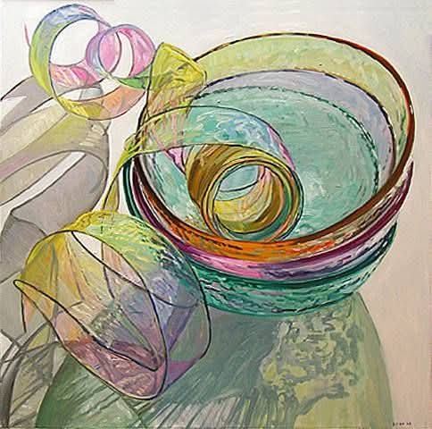 Orange Pink Green, 2003 by Janet Fish (American, b.1938).
Pastel, paper | 21 × 24".
Private Collection.