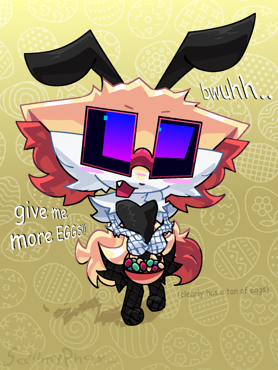 greedy little furball on easter day