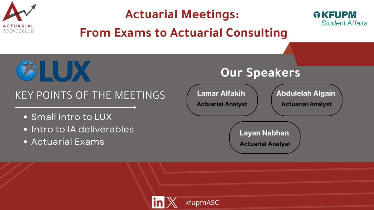 Actuarial Science Club tweet media