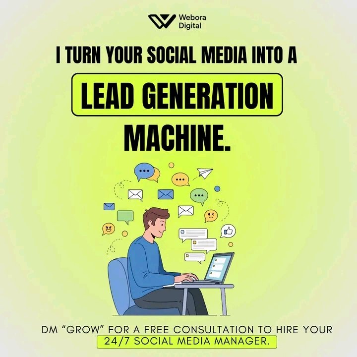 _obaydulla's tweet photo. Most business owners know they need social media. but struggle with:

→ No clear strategy
→ Inconsistent content
→ No time to engage

Result? Likes, not leads.

I turn social media into a 24/7 lead machine.
DM “GROW” 🚀
#LeadGeneration #SocialMedia #BusinessGrowth #mdobaydulla https://t.co/CJfvb2RdRe