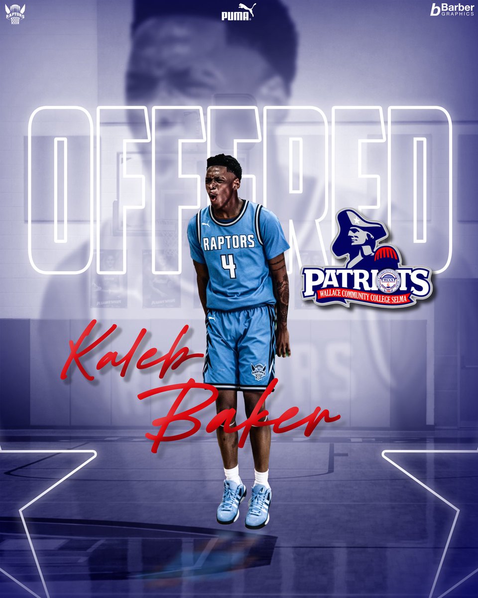 BBarberGraphics's tweet photo. Wallace Community College Patriots OFFERED Kaleb Baker!🔴🔵

#sportsdesign #beseen https://t.co/XEh4p0jjZ6