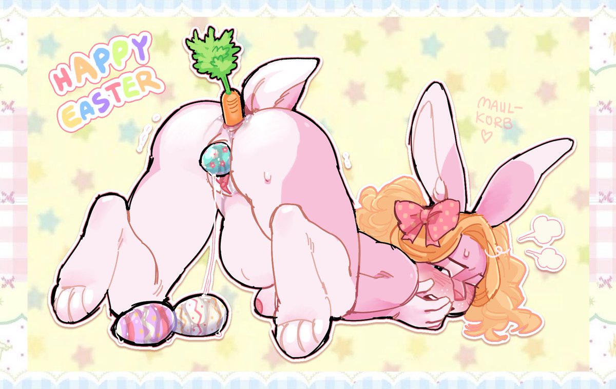 maul_korb's tweet photo. Treat your bunny girl well for all the work she's doing this Easter! 
#nsfw #oviposition #furry #furrynsfw #nsfwart #furryart #bunnygirl #anal #stomachbulge https://t.co/BI5BydUrpE