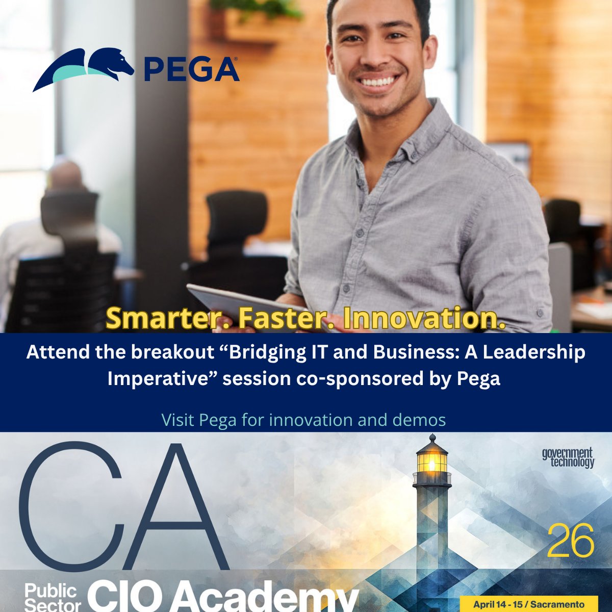AI’s moving fast in government, but trust &amp; transparency still rule. Swing by Pega’s Booth at California CIO Academy to see how agencies are using Pega GenAI Blueprint to build mission-critical apps. Transformation in 10 mins? Yep!  my.sociabble.com/mys7eXxZHSGN my.sociabble.com/56Czz5Rn8mBX