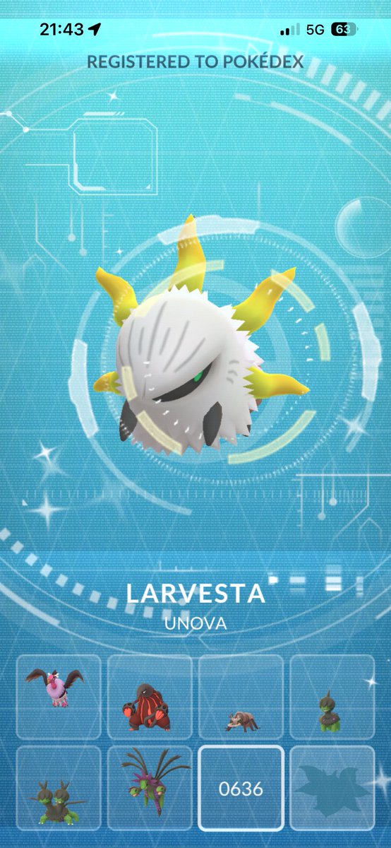 kingdeoxys_tl50's tweet image. I just traded remotely with @MissMorlord and got Shiny Larvesta. Thank you so much! ✨✨✨ 😊🤗🫶🙏
#ShinyPokemon #PokemonGO #ポケモンGO
