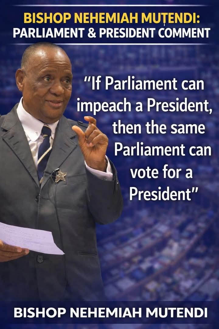 Bishop Mutendi has nailed it 100%.  Parliament should vote for the President.