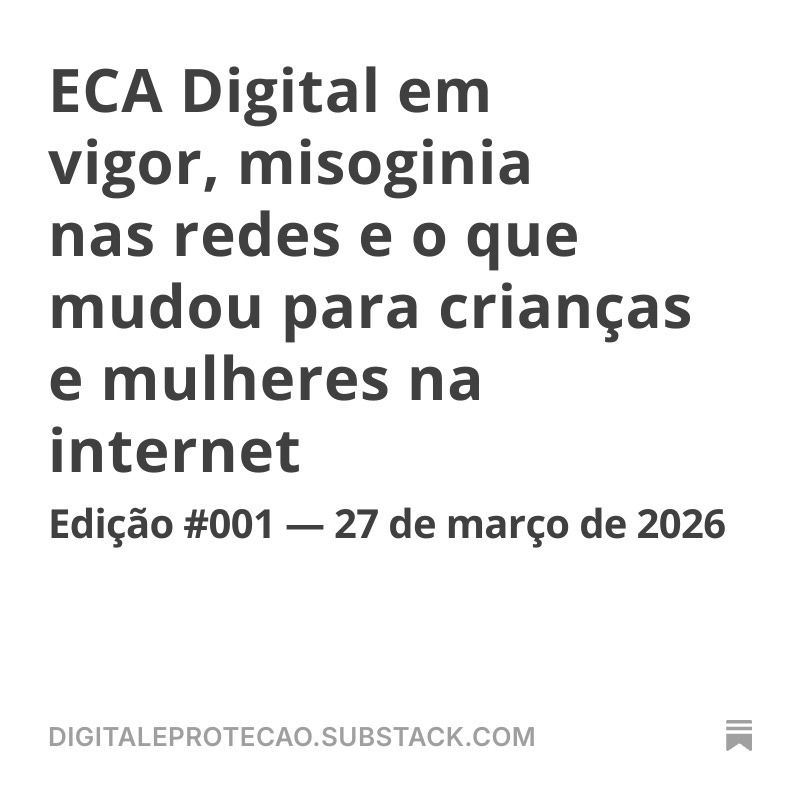 Pra quem não viu a primeira news, saiu na semana passada: open.substack.com/pub/digitalepr…