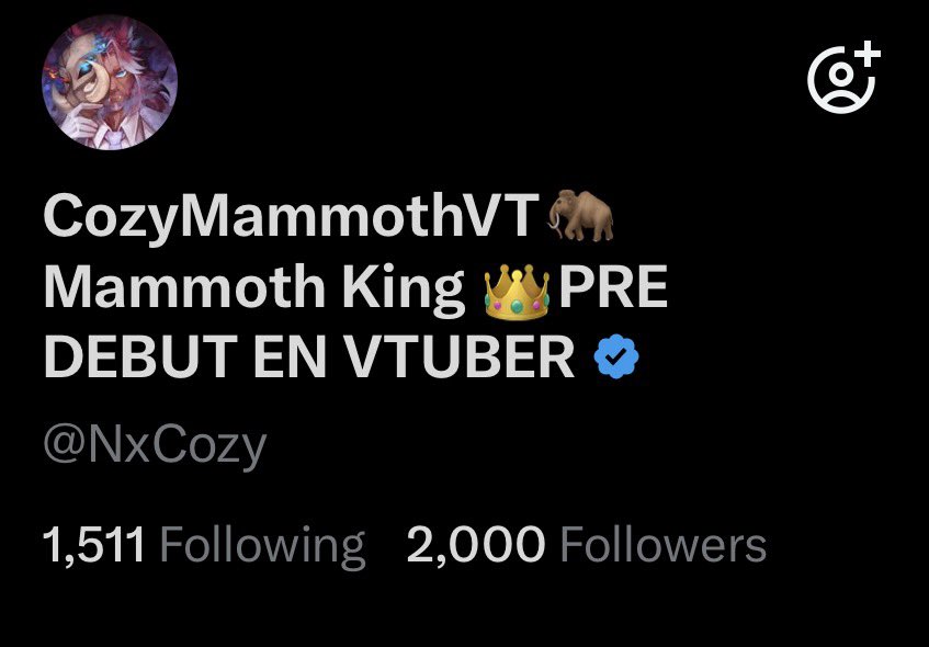 CozyMammothVT🦣Mammoth King 👑PRE DEBUT EN VTUBER tweet media