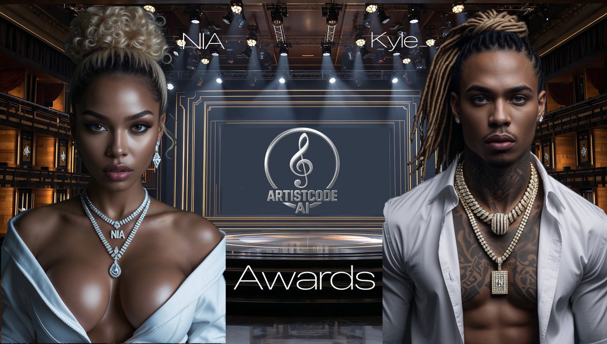 MarkSamuelBeatz's tweet photo. NIA &amp; Kyle take the stage. Not just an award — a signal.
AI artistry. Culture. Power. Presence.
This is what the future of music, fashion, and digital identity looks like.
This is ArtistCode.
https://t.co/fIEr8304c2 https://t.co/EeiYAlGAIs