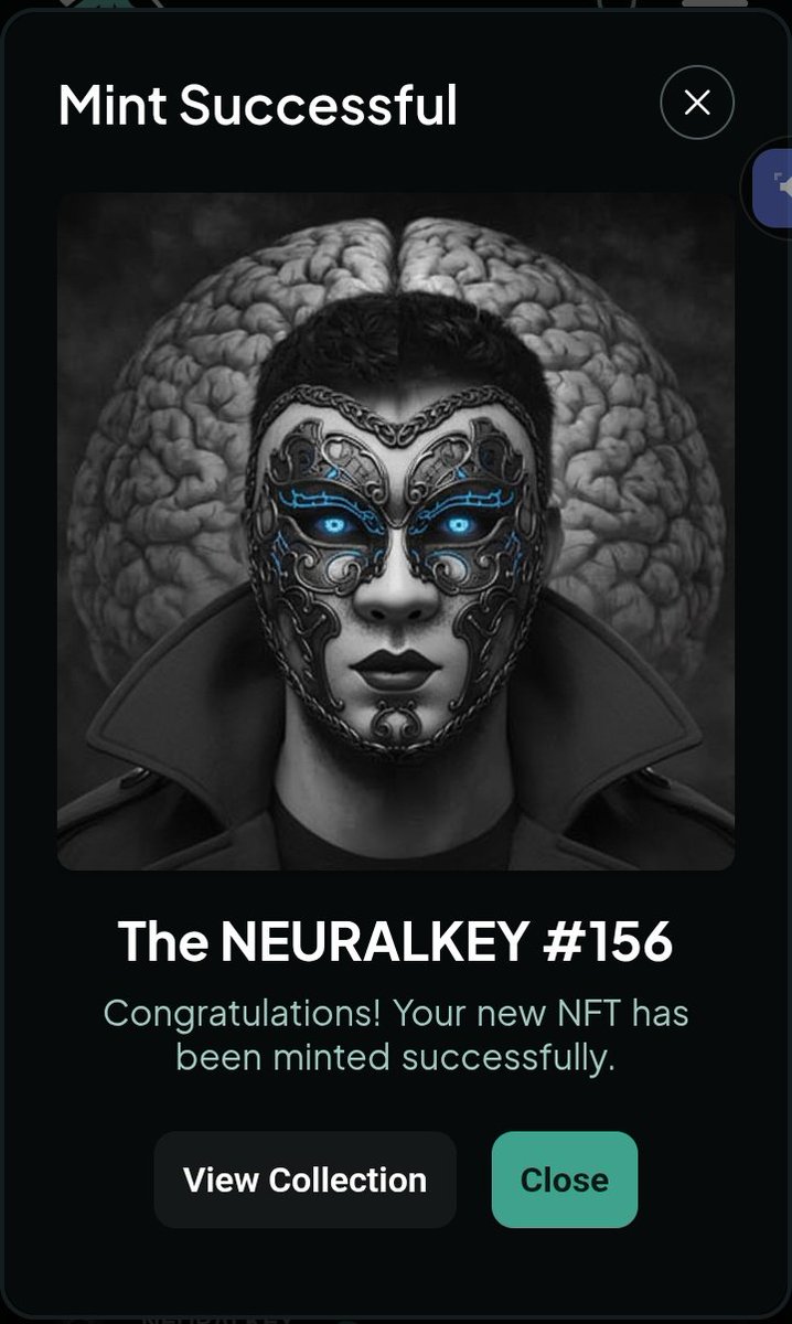 Akellaii's tweet photo. I just minted NFT #156 from the Neuralkey collection.
Low supply (186) + strong concept (AI x human identity).
Projects like this are either noise… or early signals.
I’m paying attention 👀
$KAS. #Kas #Kasnft  #Neuralkeycollection  @YStan__ https://t.co/IJtMIT1n5r