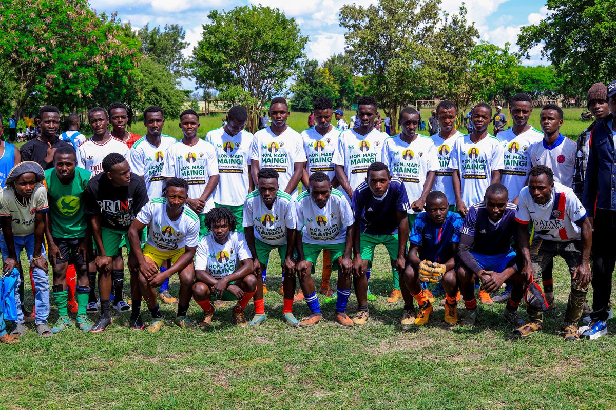 MaryMaingi_MP's tweet photo. Thrilling matches and great sportsmanship as teams battled for a spot in the next round at the constituency level.

Kagio 1–2 Kiandegwa
Rukanga 2–3 Matithini
Irrigation 6–5 Kirwara (pens)
Kiunga 2–0 Barcelona Mutithi (pens)

Congratulations to the winning teams advancing. https://t.co/BFyugbYSMb
