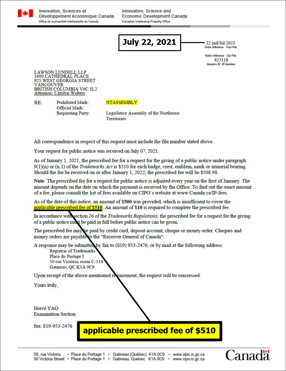 "$500 for each official mark" is FALSE: