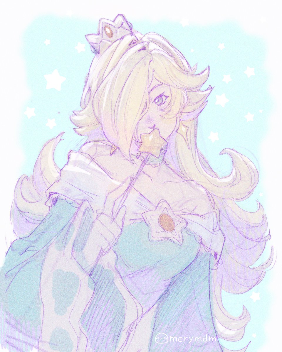 Watched the new Mario galaxy movie and had to draw Rosalina✨💙