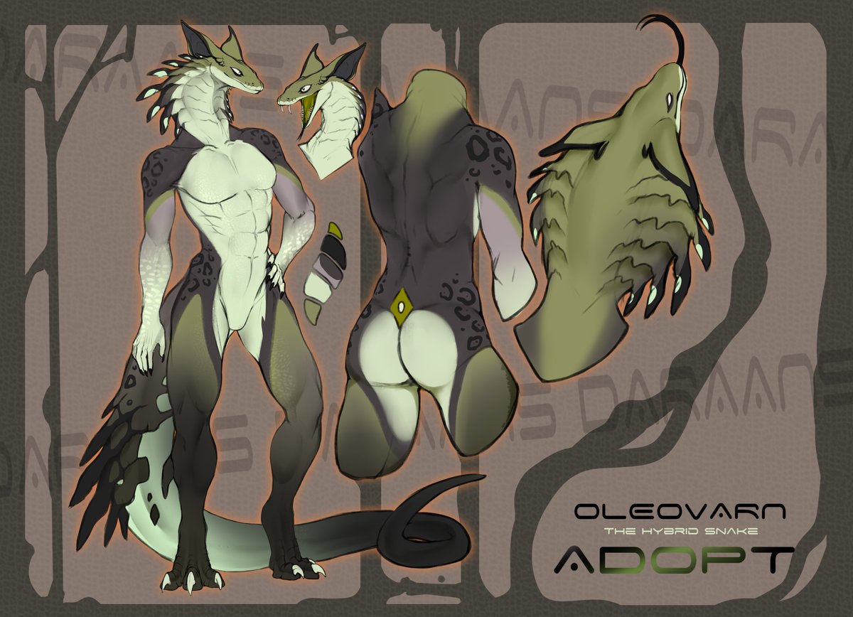 💚SNEK ADOPT - OLEOVARN💚
MALE. The hybrid snake 
----- 
╔══ ≪ °❈° ≫ ══╗ 
SB - $210 (+NSFW) 
MIN - $10
AB - $500  
╚══ ≪ °❈° ≫ ══╝  
RT plz
#snek #auc #adopt