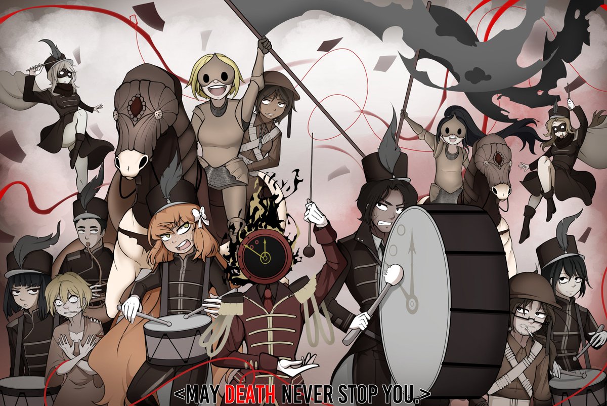 Artwork of the Limbus Sinners inspired by MCR's The Black Parade!