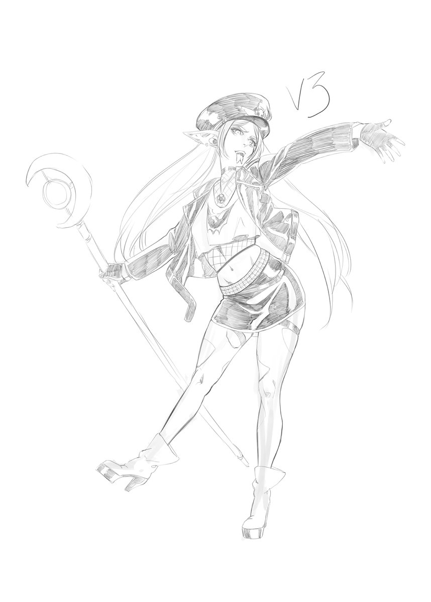 ApocalipseJack's tweet photo. "Frieren, but make it Gothic. 🕸️📖

Exploring a darker side of the legendary mage. I wanted to capture the weight of her centuries through a more somber, ornate aesthetic.

Which sketch is your favorite? 👇"

#Frieren #フリーレン #DarkFantasy #Gothic #AnimeArt #ConceptArt https://t.co/B4Pg4dYSfj