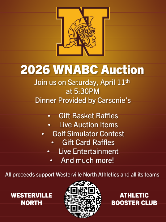 NorthWarriorsAD's tweet photo. Booster Auction SATURDAY!

🧑‍🍳Meal courtesy of Carsonie's
🎟️Raffles, Live/Silent Auctions
🏌️‍♂️Golf Simulator Closest to Pin Contest

Scan the QR code for tickets or to make a donation---our goal is to raise $20,000 for our Warrior student-athletes Saturday!

@WNHS_Boosters 

#ALLN https://t.co/fP1KDRvYFT