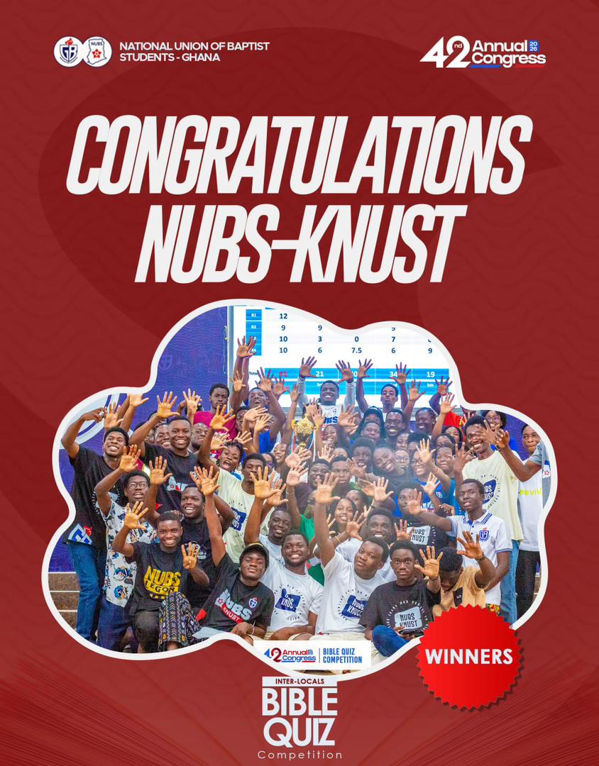 _nubsknust's tweet photo. Whose name do you see at the top?😁😎

NUBS KNUST!💯 CHAMPIONS OF THE WORD😌🔥🎊

Yesterday is certainly a day to remember. Fun times among fellow believers, reinforce our knowledge in the word of God.

#Congress2026
#Nubs #NUBSKnust https://t.co/b1fsYLLegh