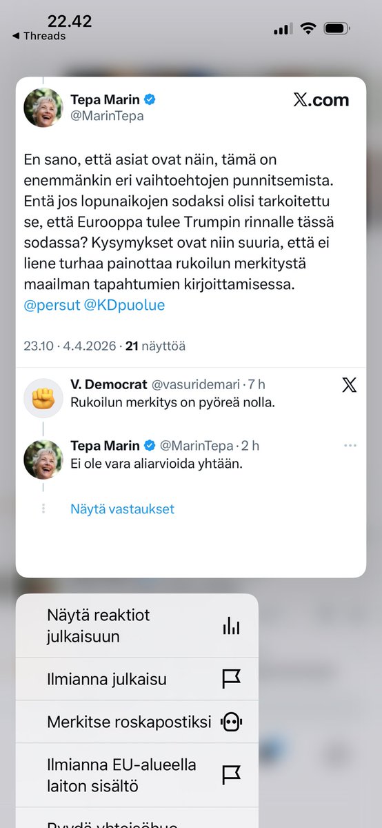 V. Democrat tweet media