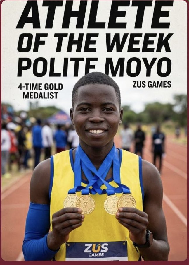 buseonline1's tweet photo. BUSE student Polite Moyo has earned Athlete of the Week honors following her stellar performance at the Zimbabwe University Sports (ZUS) Games happening in Bulawayo. She captured four gold medals, sweeping the 400m, 800m, and 1500m races while also claiming victory in the triple jump.
#shapingandcreatingthefuture #buildingzimbabwe #NurturingChampions