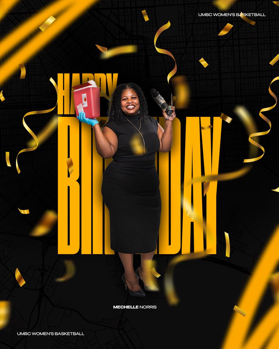 UMBCwbb's tweet image. Happy birthday to our athletic trainer, Ms.Norris! 🥳 
Thank you for all you do! 💛🖤

#DAWGS
#retrievernation