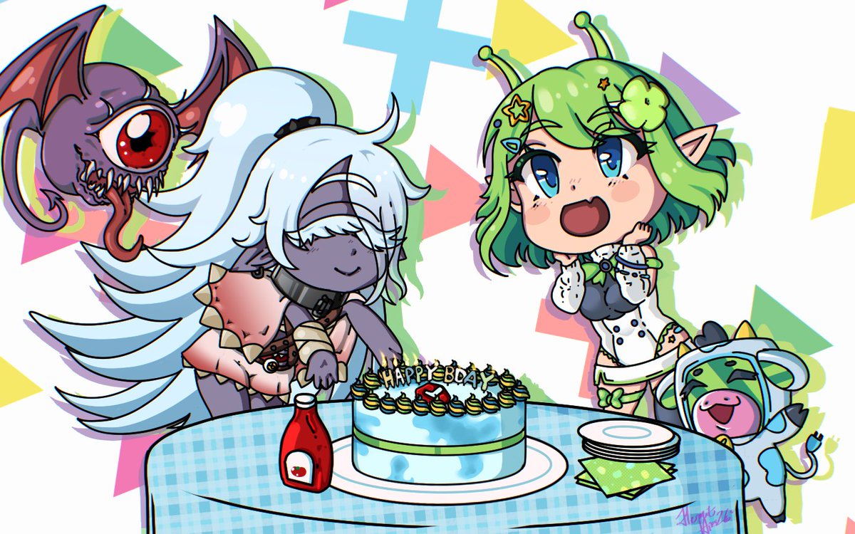 Happy Birthday <a href="/zennitan/">Zenni 🛸🍀</a> , eye made some cake for you and the Zenos! Go show Zenni some love for her B-day! #zenniart